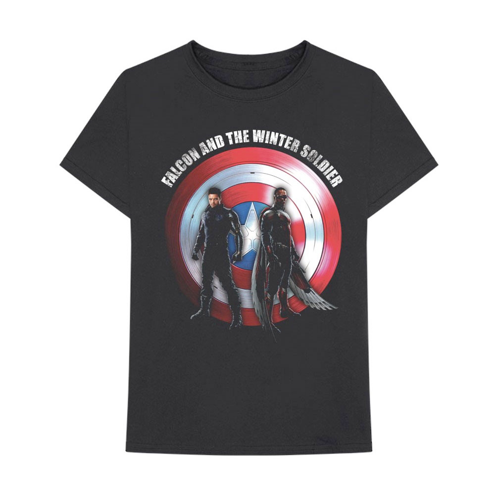 Marvel The Falcon And The Winter Soldier - Shield Logo Tshirt Homme - Noir